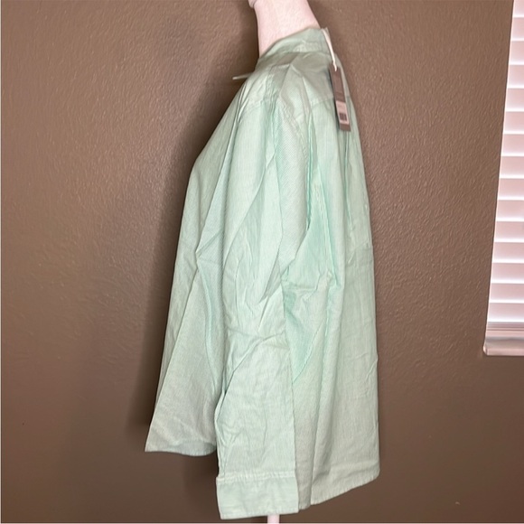 Everlane The Relaxed Oxford Shirt Mint Stripe Size 12 - NWT - Picture 7 of 7